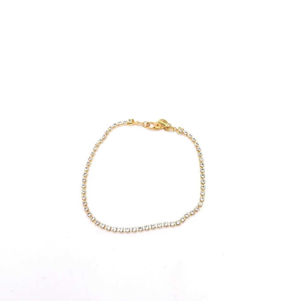 Monet Gold Tone Rhinestone‎ Tennis Bracelet